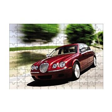 Cakapuzzle Kırmızı Jaguar XK 120 120 Parça Ahşap Puzzle