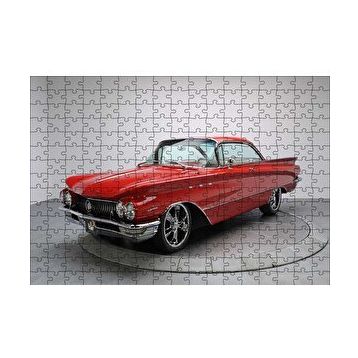 Cakapuzzle Kırmızı Kuyruklu Buick Klasik 120 Parça Ahşap Puzzle