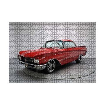 Cakapuzzle Kırmızı Kuyruklu Buick Klasik 120 Parça Ahşap Puzzle