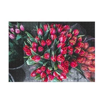 Cakapuzzle Kırmızı Lale Demeti 120 Parça Ahşap Puzzle