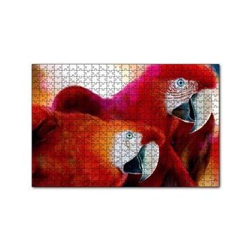 Cakapuzzle Kırmızı Papağanlar 120 Parça Ahşap Puzzle