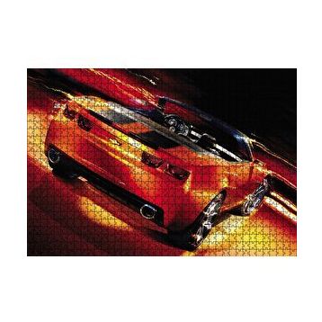 Cakapuzzle Kırmızı Spor Otomobil 120 Parça Ahşap Puzzle
