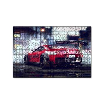 Cakapuzzle Kırmızı Toyota Supra 120 Parça Ahşap Puzzle