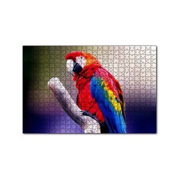 Cakapuzzle Kırmızı Tüylü Papağan 120 Parça Ahşap Puzzle