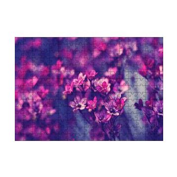 Cakapuzzle Kırmızı Ve Mor Çiçekler Görseli 120 Parça Ahşap Puzzle