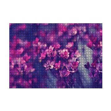 Cakapuzzle Kırmızı Ve Mor Çiçekler Görseli 120 Parça Ahşap Puzzle