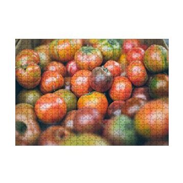 Cakapuzzle Kırmızı Yeşil Domatesler 120 Parça Ahşap Puzzle