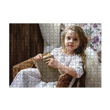 Cakapuzzle Kitap Okuyan Kız Çocuğu 120 Parça Ahşap Puzzle