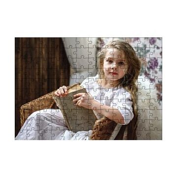 Cakapuzzle Kitap Okuyan Kız Çocuğu 120 Parça Ahşap Puzzle