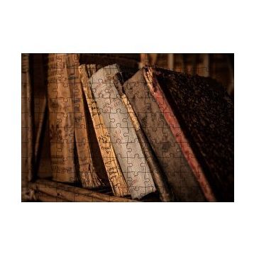 Cakapuzzle Kitaplıkta Eski Kitaplar 120 Parça Ahşap Puzzle