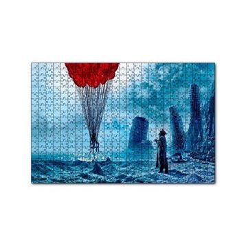 Cakapuzzle Kıyamet Sonrası Romantik Kırmızı Balonlar 120 Parça Ahşap Puzzle