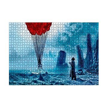 Cakapuzzle Kıyamet Sonrası Romantik Kırmızı Balonlar 120 Parça Ahşap Puzzle
