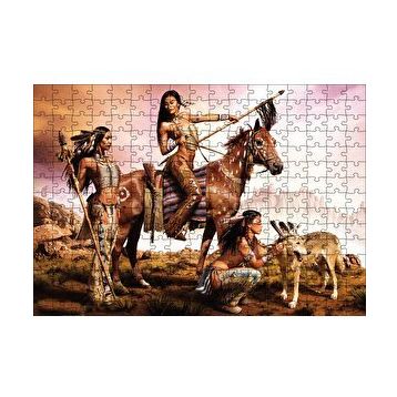 Cakapuzzle Kızılderili Kadınlar 120 Parça Ahşap Puzzle