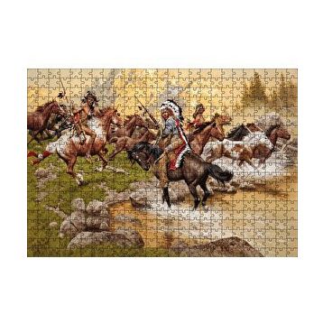 Cakapuzzle Kızılderili Vahşi Atlar 120 Parça Puzzle