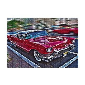 Cakapuzzle Klasik Kırmızı Araba Görseli 120 Parça Puzzle