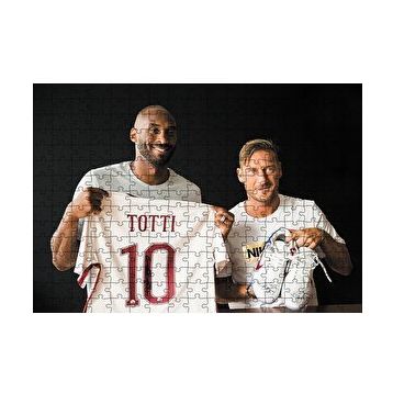 Cakapuzzle Kobe Bryant ve Totti 120 Parça Ahşap Puzzle