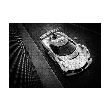 Cakapuzzle Koenigsegg Jesko Siyah Beyaz 120 Parça Ahşap Puzzle