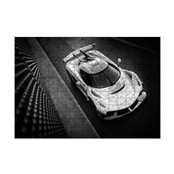 Cakapuzzle Koenigsegg Jesko Siyah Beyaz 120 Parça Ahşap Puzzle
