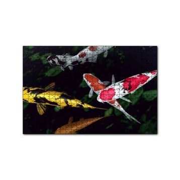 Cakapuzzle Koi Balıkları Yukarıdan Görünüm 120 Parça Ahşap Puzzle