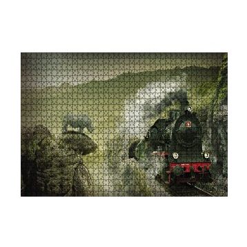 Cakapuzzle Kömürlü Tiren Doğa Gergedan 120 Parça Ahşap Puzzle