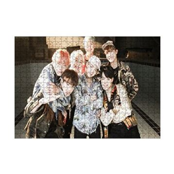 Cakapuzzle Kore Pop Grubu BTS Üyeleri 120 Parça Ahşap Puzzle