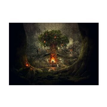 Cakapuzzle Korkunç Ağaç ve Yalnız Adam 255 Parça Puzzle