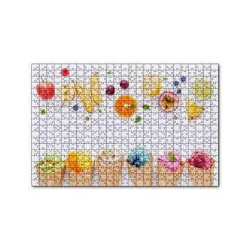 Cakapuzzle Kornetlerde Mevveli Dondurmalar Beyaz Zemin 120 Parça Ahşap Puzzle