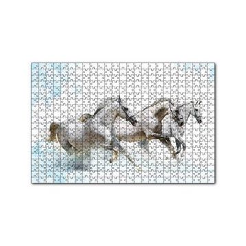 Cakapuzzle Koşan Beyaz Üç Beyaz Atlar 120 Parça Puzzle