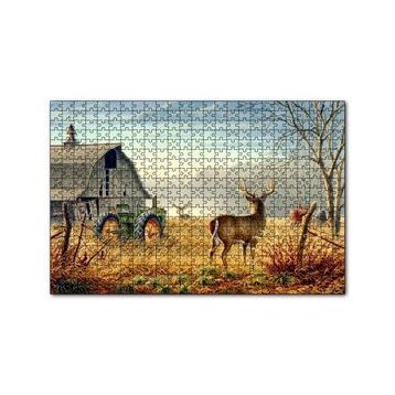Cakapuzzle Köy Evi Traktör ve Geyikler 120 Parça Ahşap Puzzle