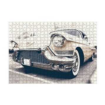 Cakapuzzle Krem Rengi Chevrolet Klasik Araba 120 Parça Puzzle