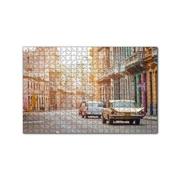 Cakapuzzle Kübada Eski Binalar ve Klasik Arabalar 120 Parça Ahşap Puzzle