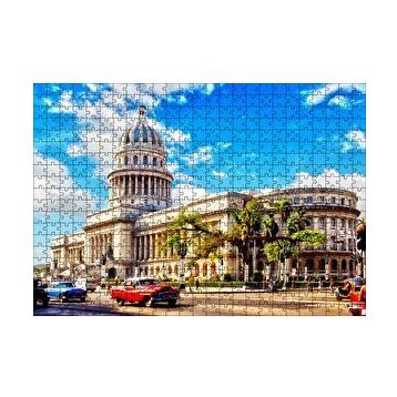 Cakapuzzle Kübada Tarihi Bina ve Klasik Arabalar 120 Parça Ahşap Puzzle