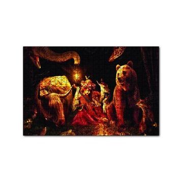 Cakapuzzle Küçük Kız Duygusal Hayvanlar 120 Parça Ahşap Puzzle