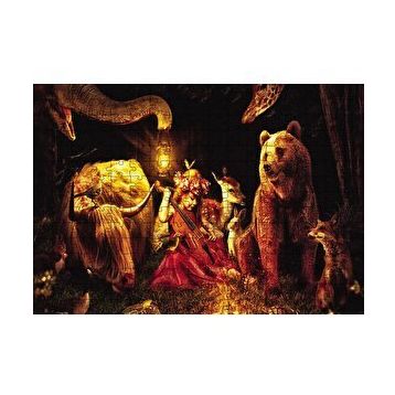 Cakapuzzle Küçük Kız Duygusal Hayvanlar 120 Parça Ahşap Puzzle
