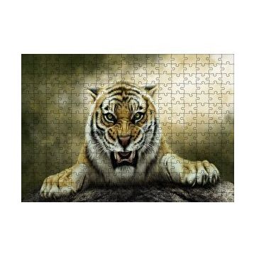 Cakapuzzle Kükreyen Kaplan Artwork 120 Parça Ahşap Puzzle