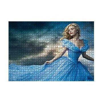 Cakapuzzle Külkedisi Elbiseli Kadın Ve Bulutlar Görseli 120 Parça Ahşap Puzzle