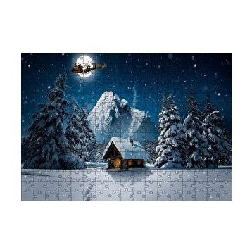 Cakapuzzle Kulübe Karlı Dağ Geyikler ve Noel Baba 255 Parça Puzzle