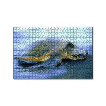 Cakapuzzle Kumsala Çıkan Caretta Caretta 120 Parça Ahşap Puzzle