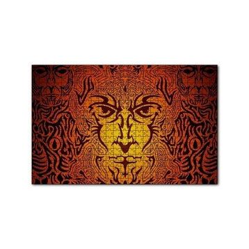 Cakapuzzle Kurtadam Tribal Portre 120 Parça Ahşap Puzzle