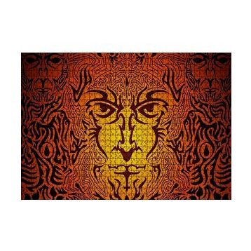 Cakapuzzle Kurtadam Tribal Portre 120 Parça Ahşap Puzzle