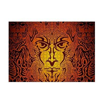 Cakapuzzle Kurtadam Tribal Portre 120 Parça Ahşap Puzzle