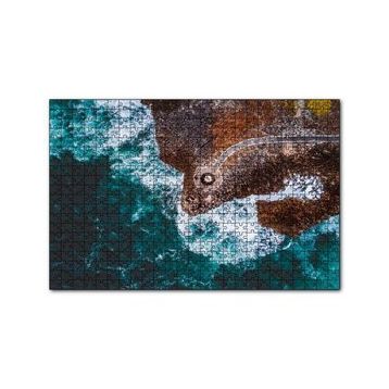 Cakapuzzle Kuşbakışı Kıyı, Dalgalar ve Seyir Terası 255 Parça Puzzle