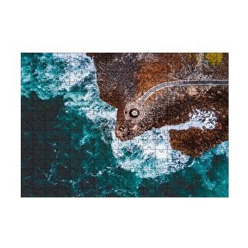 Cakapuzzle Kuşbakışı Kıyı, Dalgalar ve Seyir Terası 255 Parça Puzzle