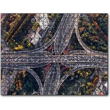 Cakapuzzle Kuşbakışı Otoyollar ve Viyadükler 255 Parça Puzzle