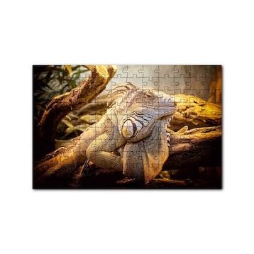 Cakapuzzle Kütükler Arasındaki Efsanevi Kertenkele 120 Parça Ahşap Puzzle