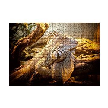 Cakapuzzle Kütükler Arasındaki Efsanevi Kertenkele 120 Parça Ahşap Puzzle