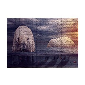 Cakapuzzle Kutup Ayıları Okyanus ve Günbatımı 255 Parça Puzzle