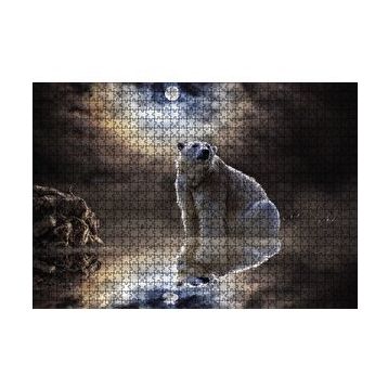Cakapuzzle Kutup Ayısı Doğa Gece 120 Parça Puzzle