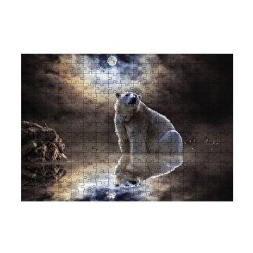 Cakapuzzle Kutup Ayısı Doğa Gece 120 Parça Puzzle