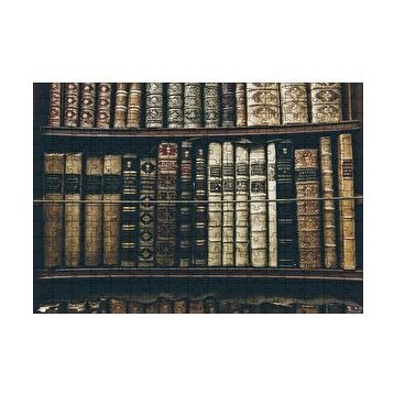 Cakapuzzle Kütüphane Rafında Ciltli Kitaplar 120 Parça Ahşap Puzzle